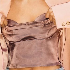 Zara Satin Effect Crop Top